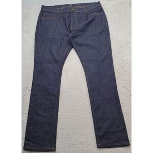 Ben Sherman Jeans Men Blue Denim Solid Slim Fit Mid Rise Straight Leg Flat Front